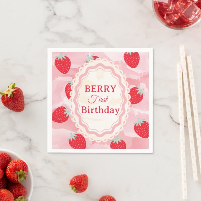 Serviette En Papier Birthday Party napkins (En situation)