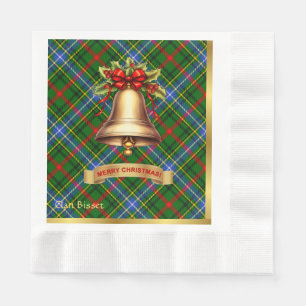 Serviette En Papier Bisset personnalisé Tartan Christmas