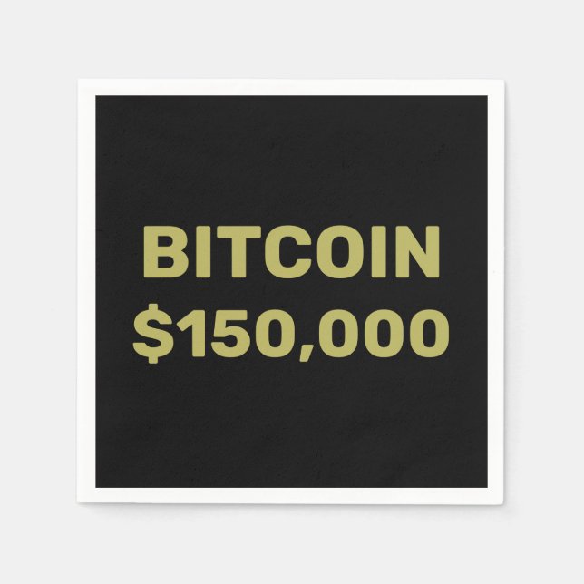 Serviette En Papier Bitcoin 150000 Celebration (Devant)