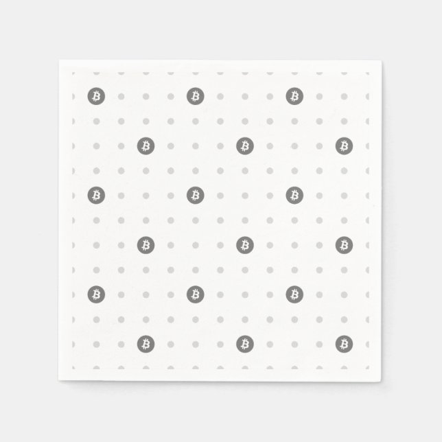 Serviette En Papier Bitcoin Polka Dot Paper Napkin (Devant)