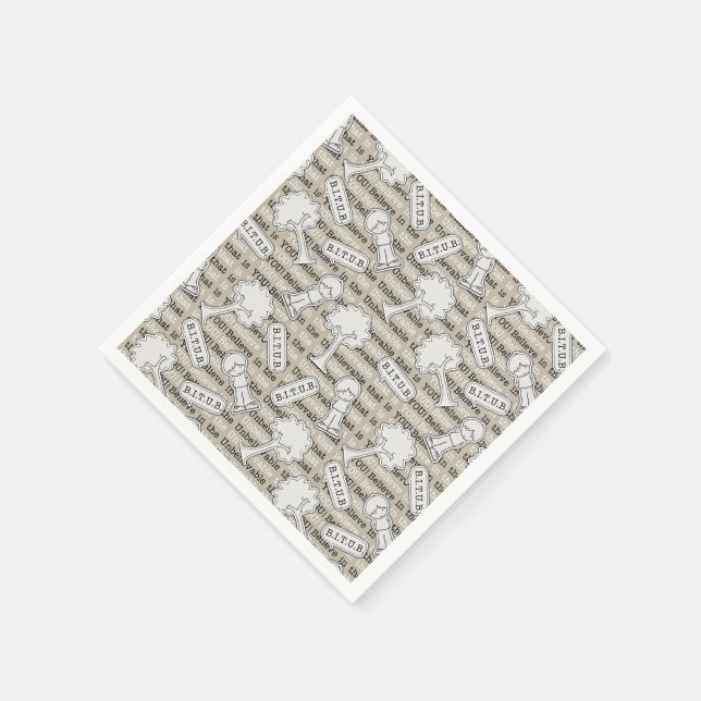 Serviette En Papier BITUB Motif (Croyez en l'incroyable) (Coin)