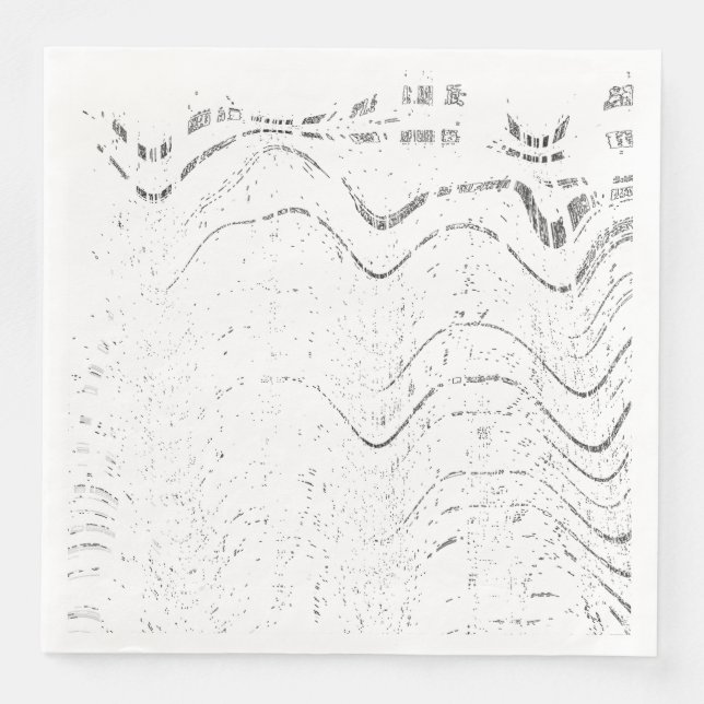Serviette En Papier Black And White Abstract Swirl Rustic Wedding (Devant)