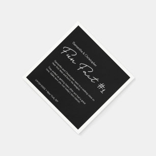Serviette En Papier Black and White Simple Couple fun fact Mariage