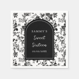 Serviette En Papier Black Antique Chinoiserie Sweet sixteen