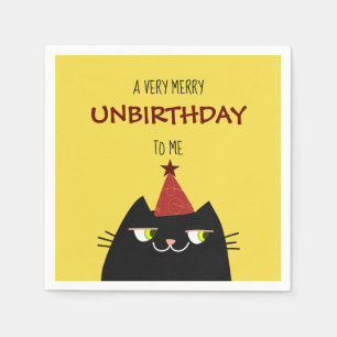 Serviette En Papier Black Booo The Cat, Drôle Drôle Dessin Doodle Jaun