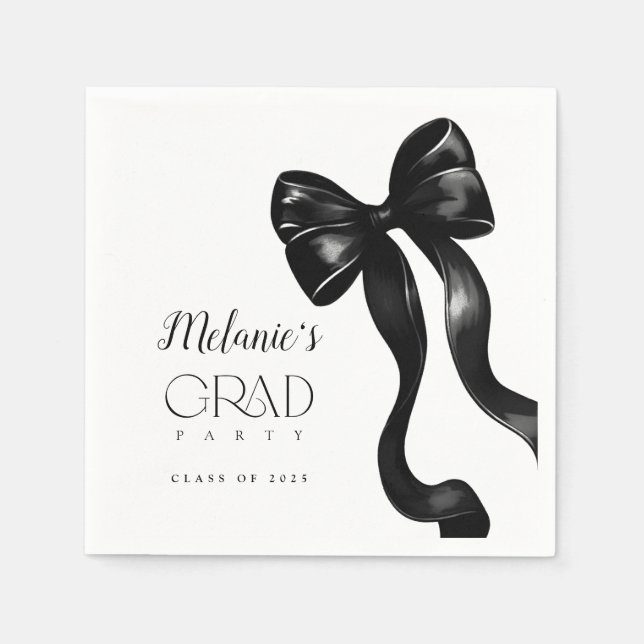 Serviette En Papier Black Bow Grad (Devant)