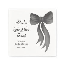 Black Bow She's Tying the Knot Bridal Shower 