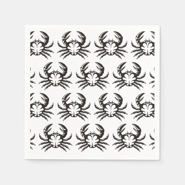 Serviette En Papier Black Crab (Devant)