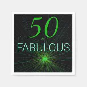 Serviette En Papier Black green 50 & Fabuleux Birthday Party Paper