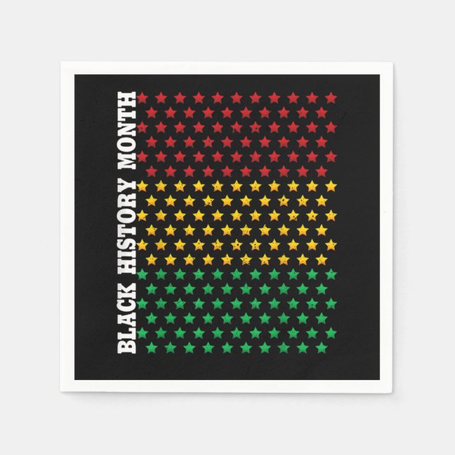 Serviette En Papier Black History Month Toxine d'Afrique (Devant)