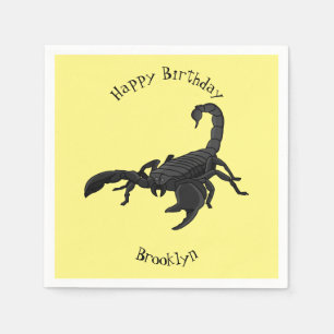 Serviette En Papier Black hungry scorpion