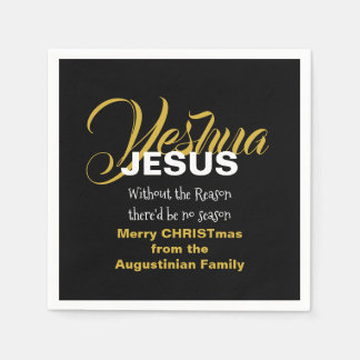 Serviette En Papier Black JESUS RAISON SAISON Noël Papier