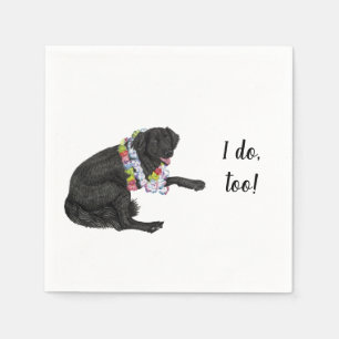 Serviette En Papier Black Lab Dog Cocktail personnalisé Napkin