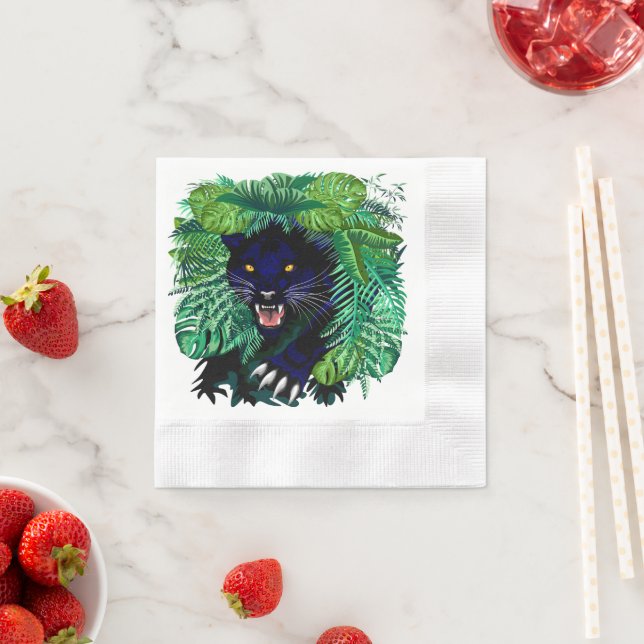 Serviette En Papier Black Panther Spirit of the Jungle (En situation)