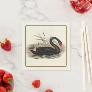 Serviette En Papier Black Swan Vintage