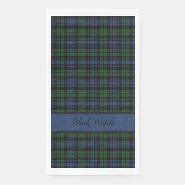 Serviette En Papier Black Watch Scottish Clan Tartan (Devant)
