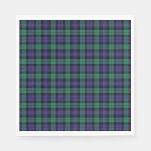 Serviette En Papier Black Watch Scottish Tartan