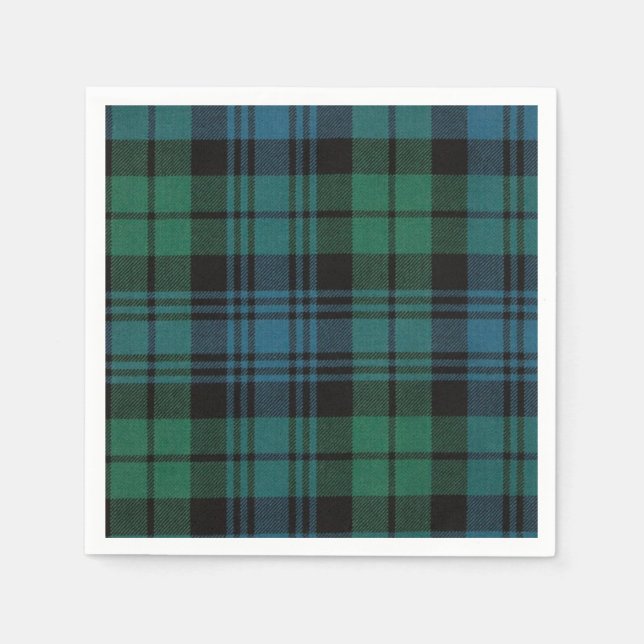 Serviette En Papier Black Watch Tartan Restored (Devant)
