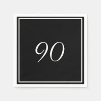 Black White Elegant 90e anniversaire