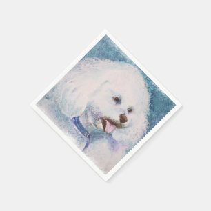 SERVIETTE EN PAPIER BLANC BICHON PAPIER LIBRE NAPKINS