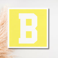 Blanc Grand Initial Moderne | Jaune Citron
