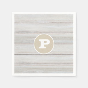 Serviette En Papier Blanc Rustique Bois Shabby Chic Kraft Mariage