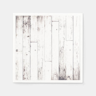 Serviette En Papier Blanc Shabby Chic Bois Maison de Campagne Rustique