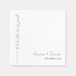 Serviette En Papier Blanc Til Mort Minimal Mariage Napkin