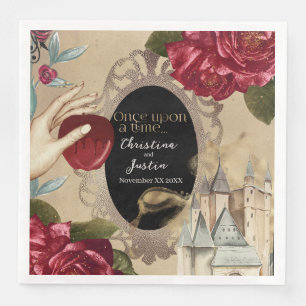 Serviette En Papier Blanche-Neige Miroir Magique Conte de Fées