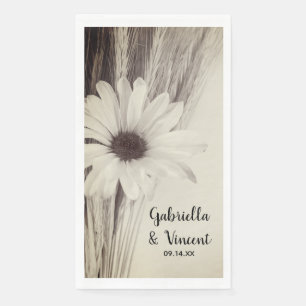 Serviette En Papier Blé séché et Mariage agricole de la campagne maraî