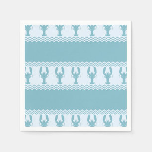Serviette En Papier Bleu Côtier Bandes de Homard