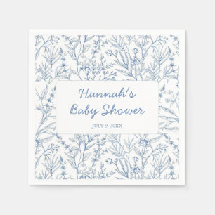 Serviette En Papier Bleu dainty Baby shower personnalisé serviettes