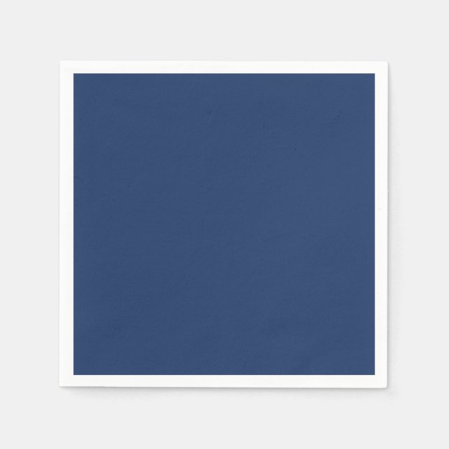 Serviette En Papier Bleu de marine solide Toutes les occasions serviet (Devant)