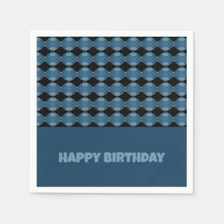 Serviette En Papier Bleu délavé avec noir