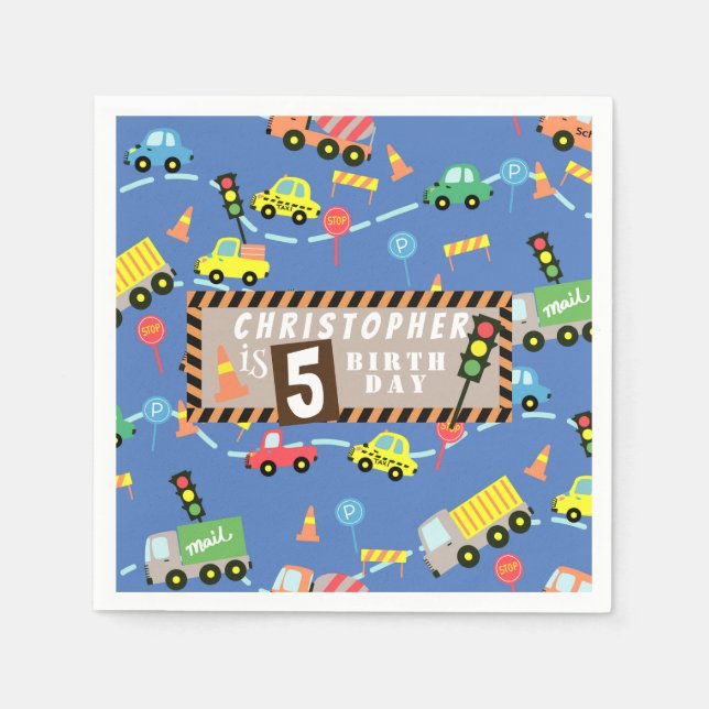 Serviette En Papier Bleu du transport (Devant)