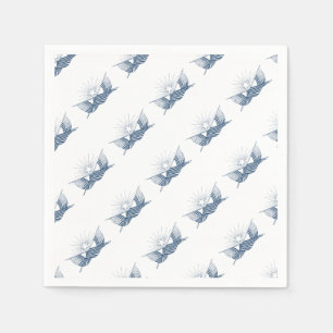 Serviette En Papier Bleu et blanc drapeaux Vintages américains avec ét