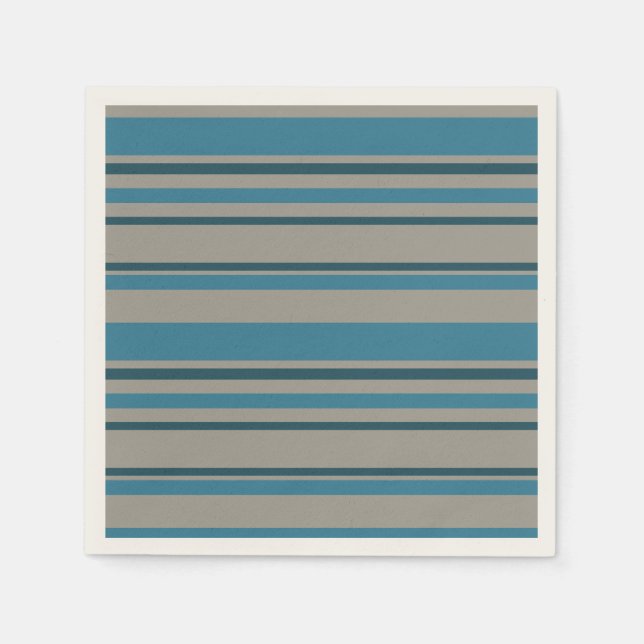 Serviette En Papier Bleu et gris (Devant)