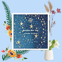 Serviette En Papier Bleu étincelant Nouvel An Parties scintillant Étoi