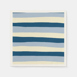 Serviette En Papier Bleu foncé, Bleu clair et Crème