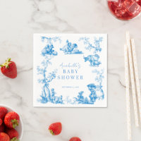 Bleu France Pays Ferme Baby shower animal