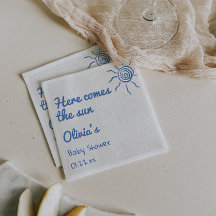 Bleu Ici Vient Le Baby shower Fils Dessiné À La Ma