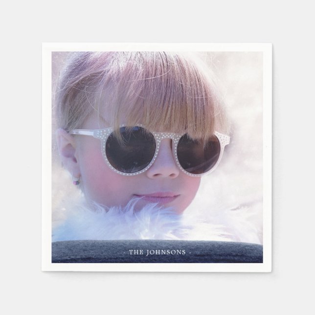 Serviette En Papier Bleu joyeux Papier de Noël Napkins (Devant)