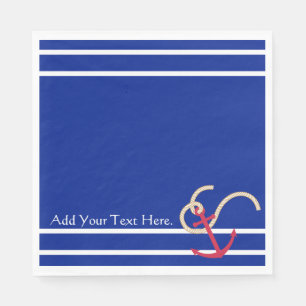 Serviette en papier bleu marine