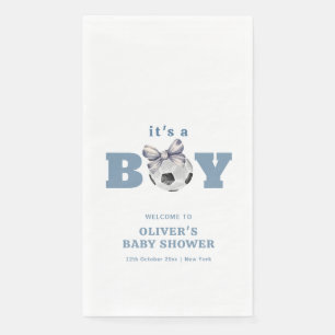 Serviette En Papier Bleu Marine Moderne Bienvenue à la Baby Shower pou