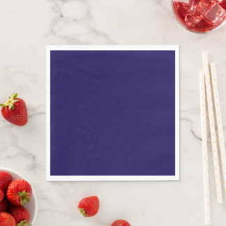 Serviette En Papier Bleu marine uni