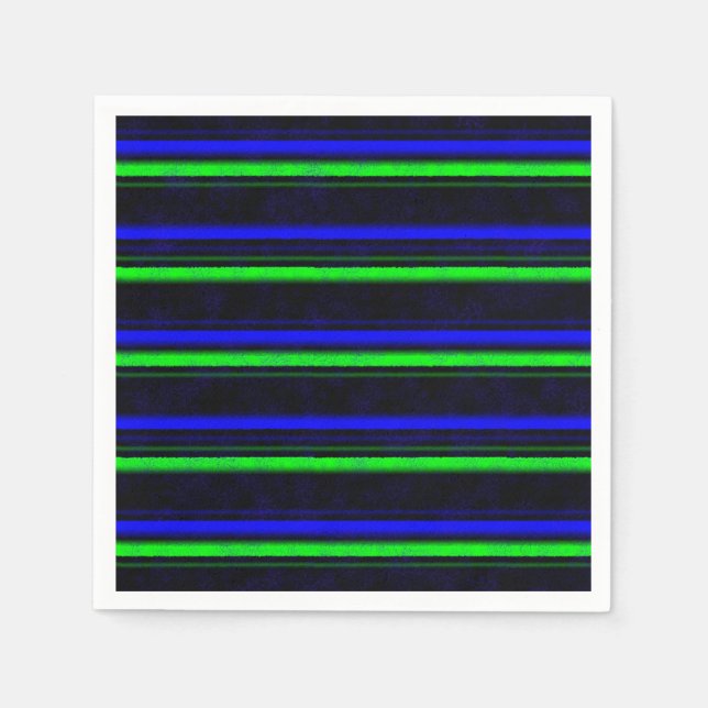 Serviette En Papier Bleu Noir Grandes Vertes (Devant)