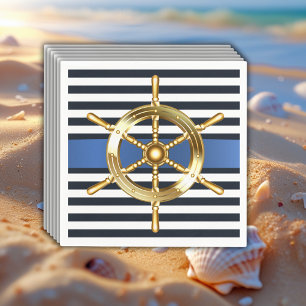 Serviette En Papier Bleu océanique sous la mer Baby shower de baleines