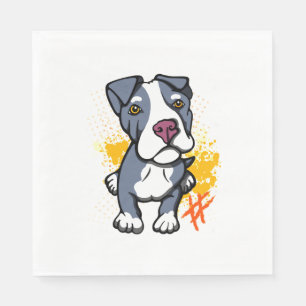Serviette En Papier Bleu Pit Bull