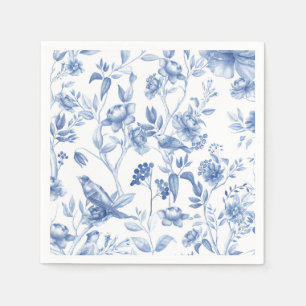 Serviette En Papier Bleu, porcelaine, porcelaine bleue, toile florale,