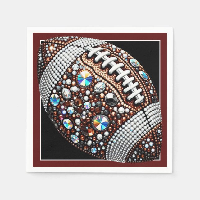 Serviette En Papier Bling Football Party Big Game Bowl Jeu (Devant)